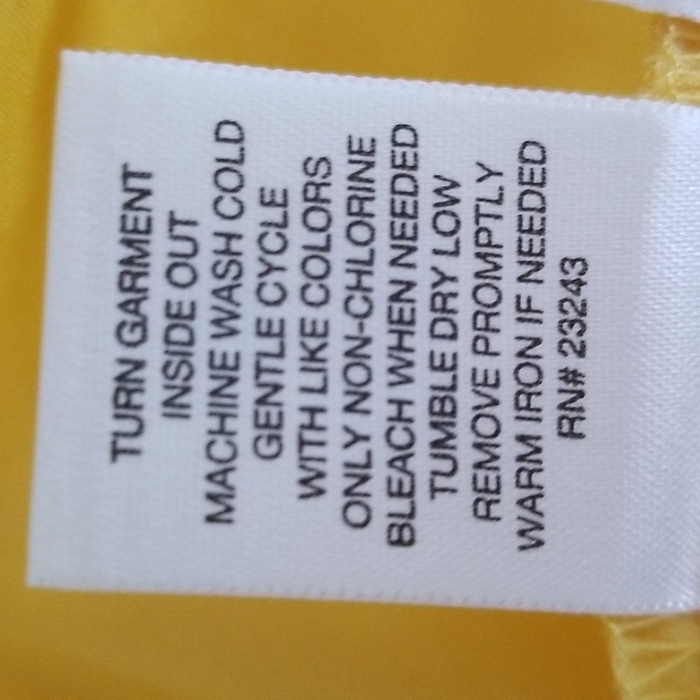 NWT! NY&Co Yellow Stretch Button Down Shirt - Picture 6 of 6